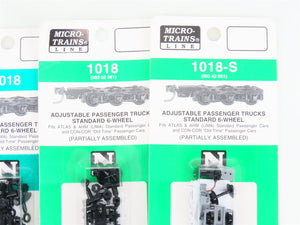 LOT of 7 Packs of N Scale Micro-Trains MTL 4&6-Wheel Passenger Trucks