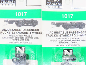 LOT of 7 Packs of N Scale Micro-Trains MTL 4&6-Wheel Passenger Trucks