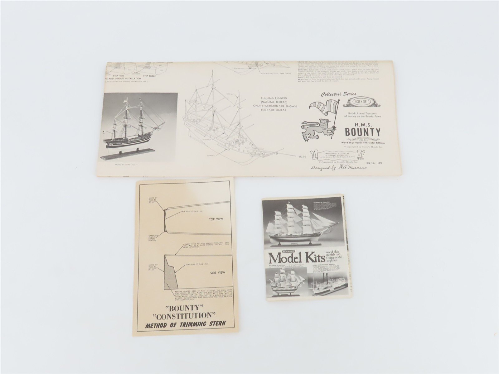 Scientific Kit #169 Collector's Series HMS Bounty Wood Ship Model