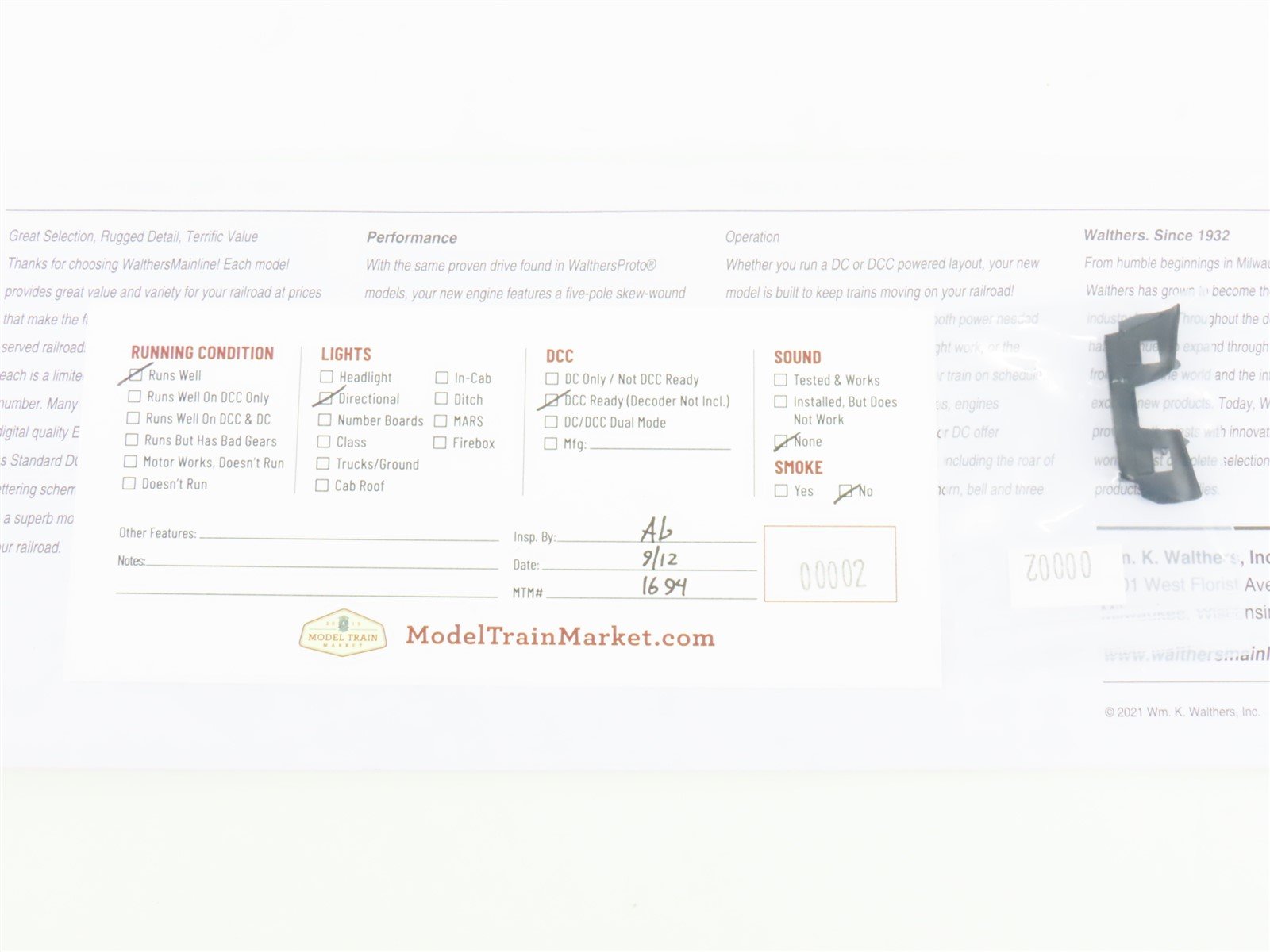 HO Scale Walthers 910-9478 CSX Railway F40PH PH 2b Diesel Locomotive #9997