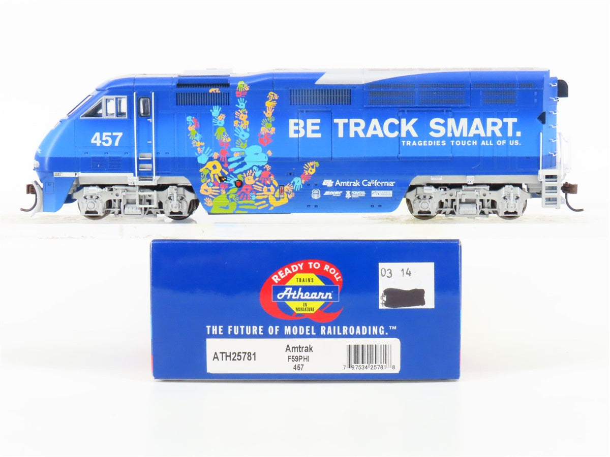 HO Athearn RTR ATH25781 Amtrak California &quot;Be Track Smart&quot; F59PHI Diesel #457