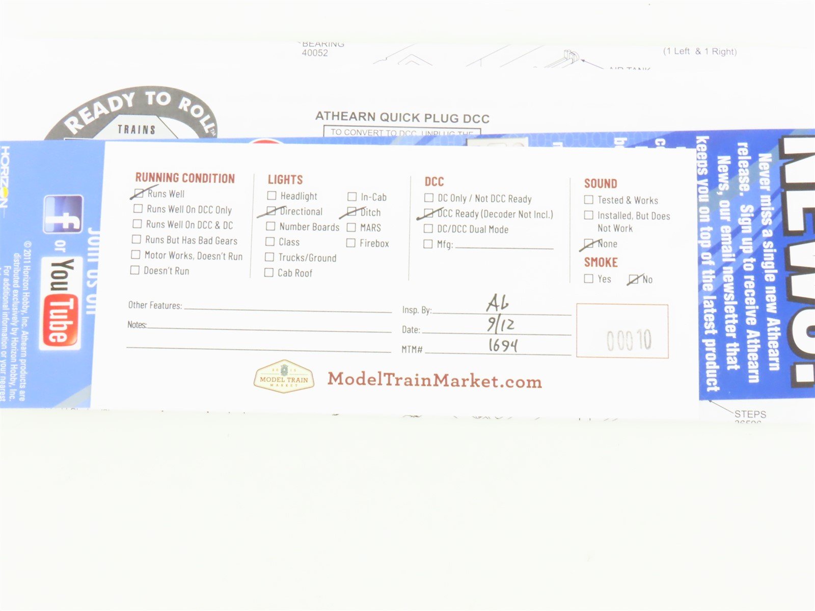 HO Scale Athearn RTR 88733 Amtrak Phase V P40DC Diesel Locomotive #835