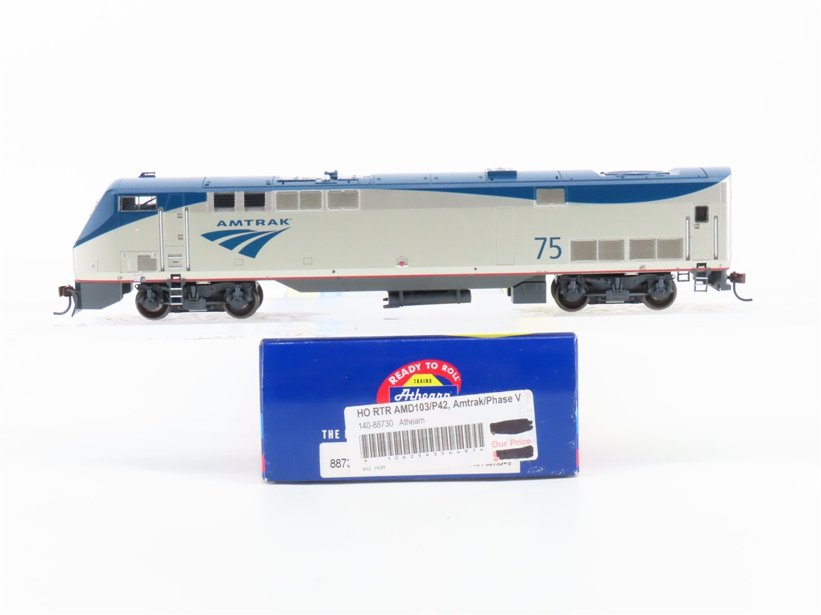 HO Scale Athearn RTR 88730 Amtrak Phase V P42DC Diesel Locomotive #75