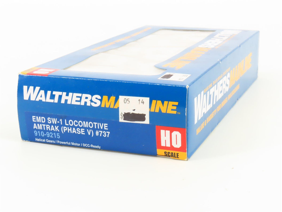 HO Scale Walthers Mainline 910-9215 Amtrak Phase V SW1 Diesel Locomotive #737