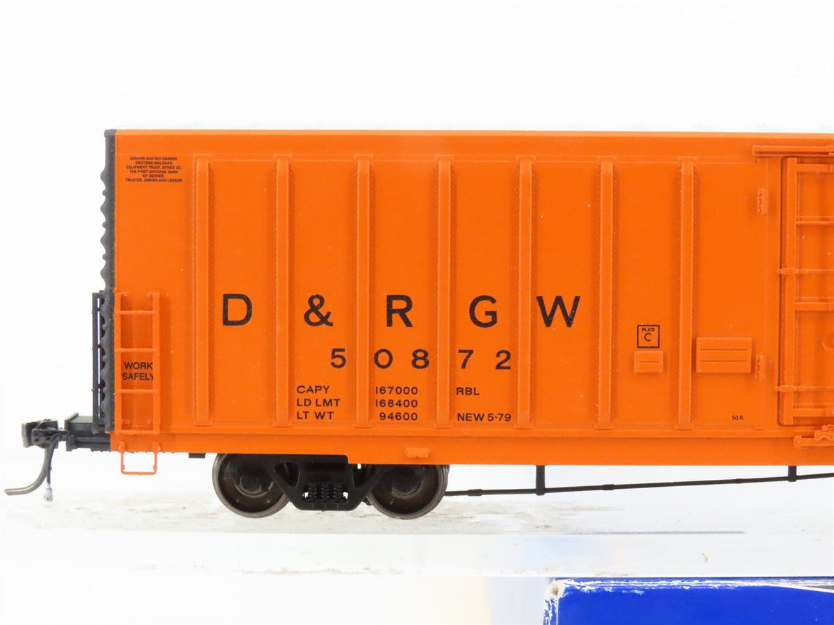HO Scale ExactRail Platinum EP-80512-5 D&amp;RGW Rio Grande 62&#39; Box Car #50872