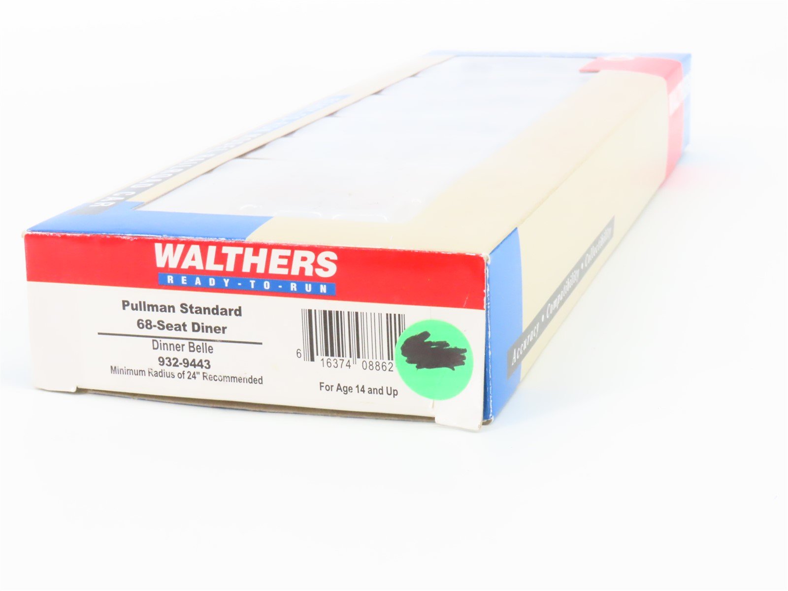 HO Scale Walthers 932-9443 Dinner Belle 68-Seat Diner Passenger Car