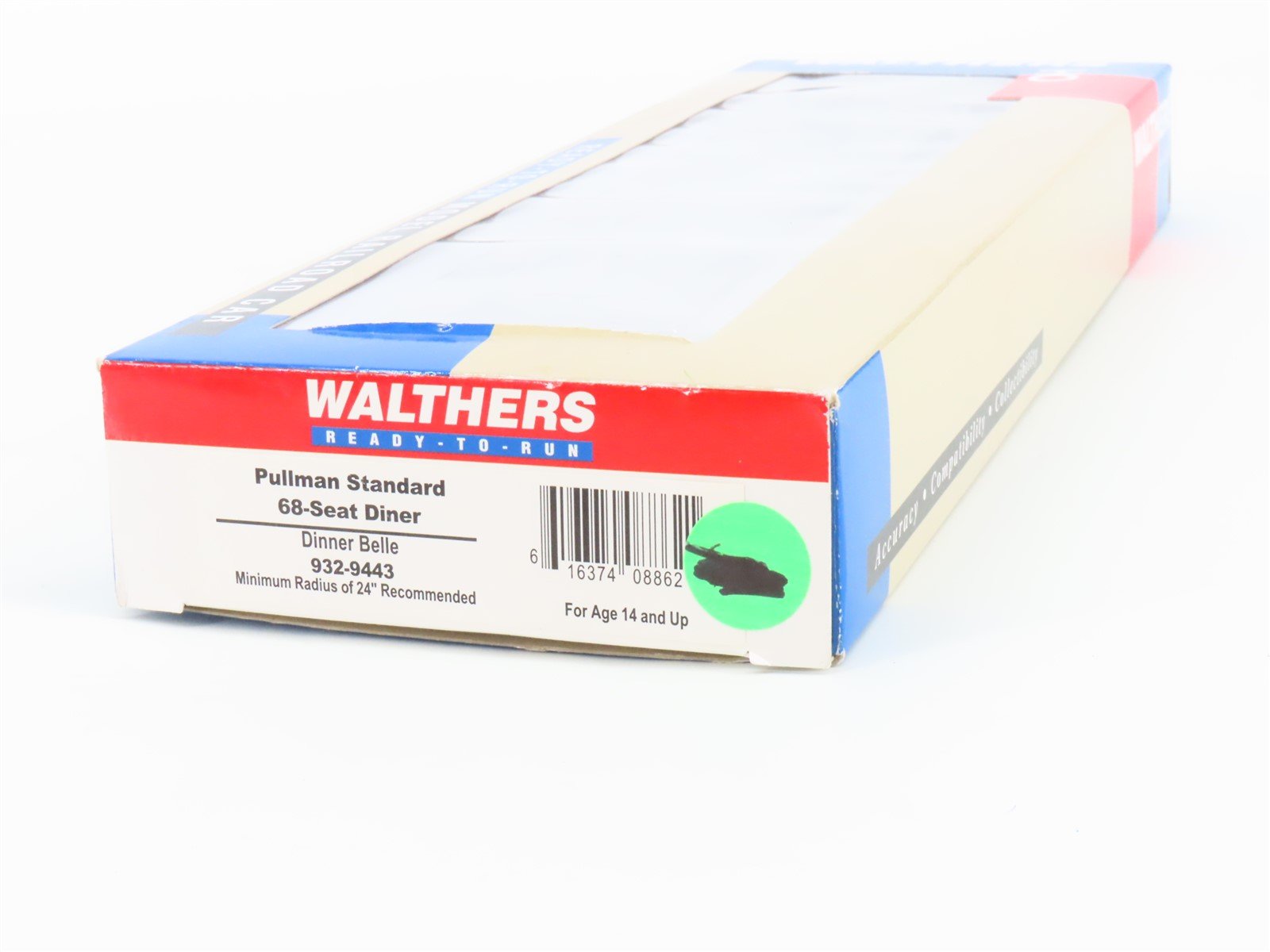 HO Scale Walthers 932-9443 Dinner Belle 68-Seat Diner Passenger Car