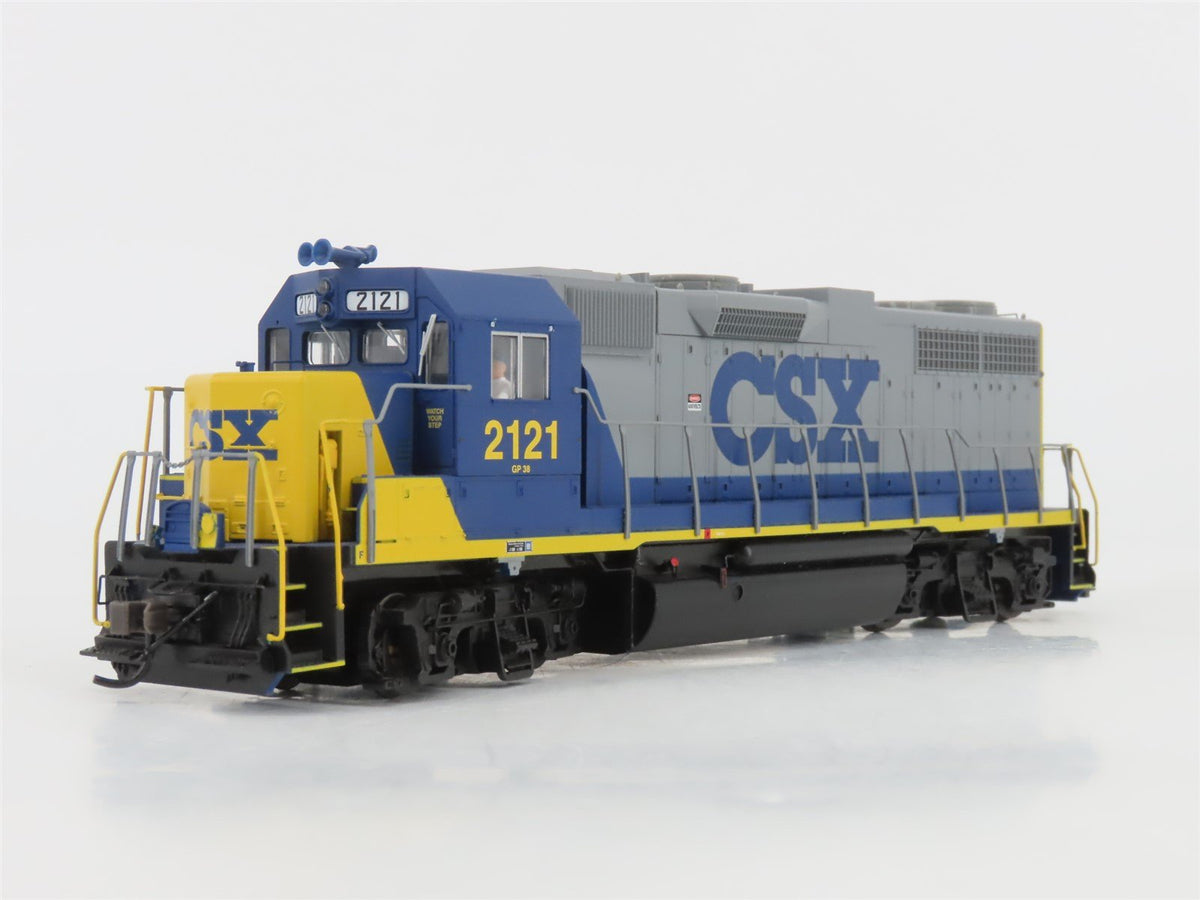 HO Scale Atlas Master CSX Transportation EMD GP38 Diesel Locomotive #2121 w/ DCC
