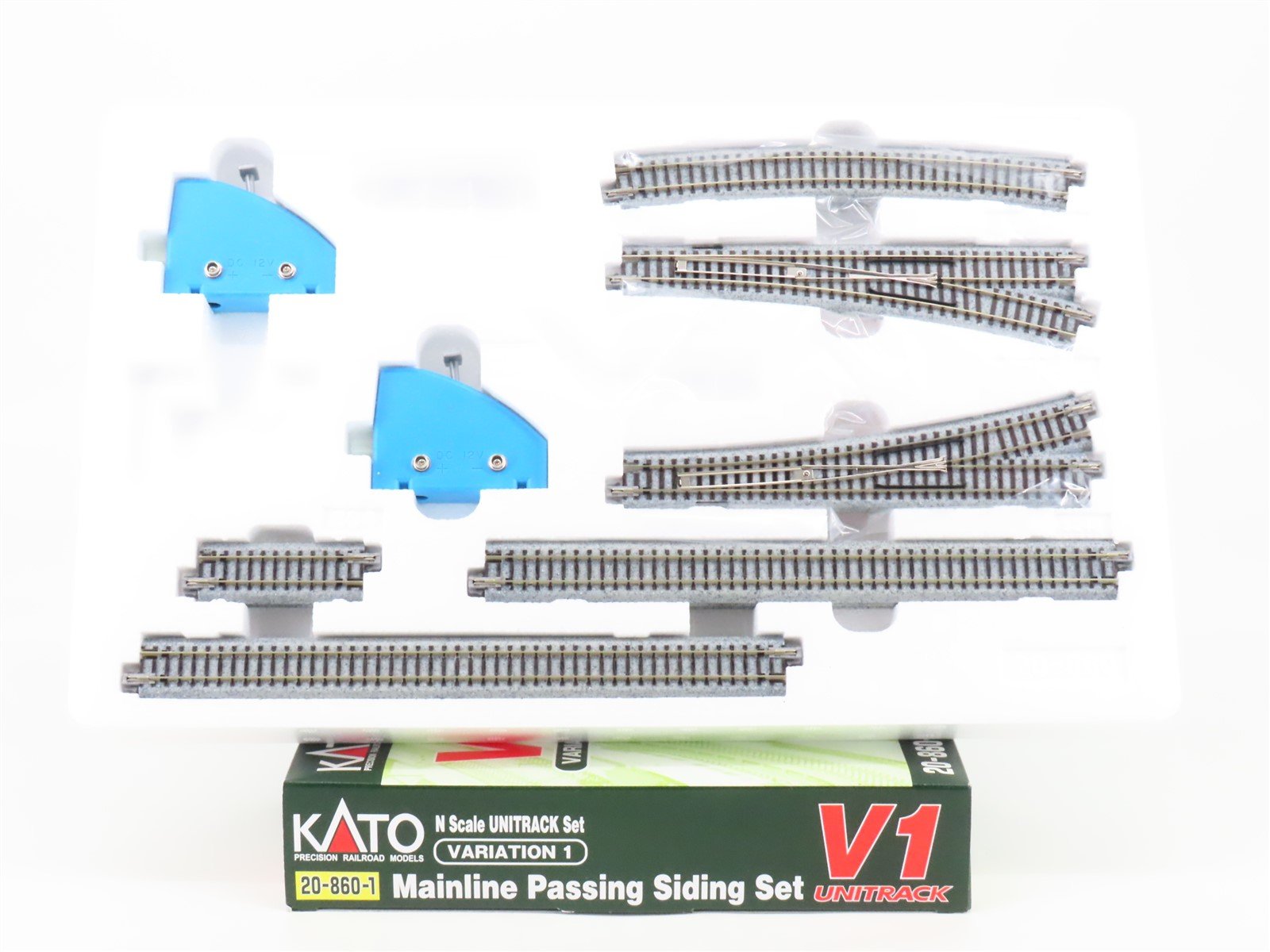 N Scale Kato 20-860-1 Mainline Passing Siding Variation 1 Unitrack Set