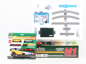 N Scale KATO 106-0020 Master 1 Basic Oval Track Set w/ CN ES44AC Diesel & Cars