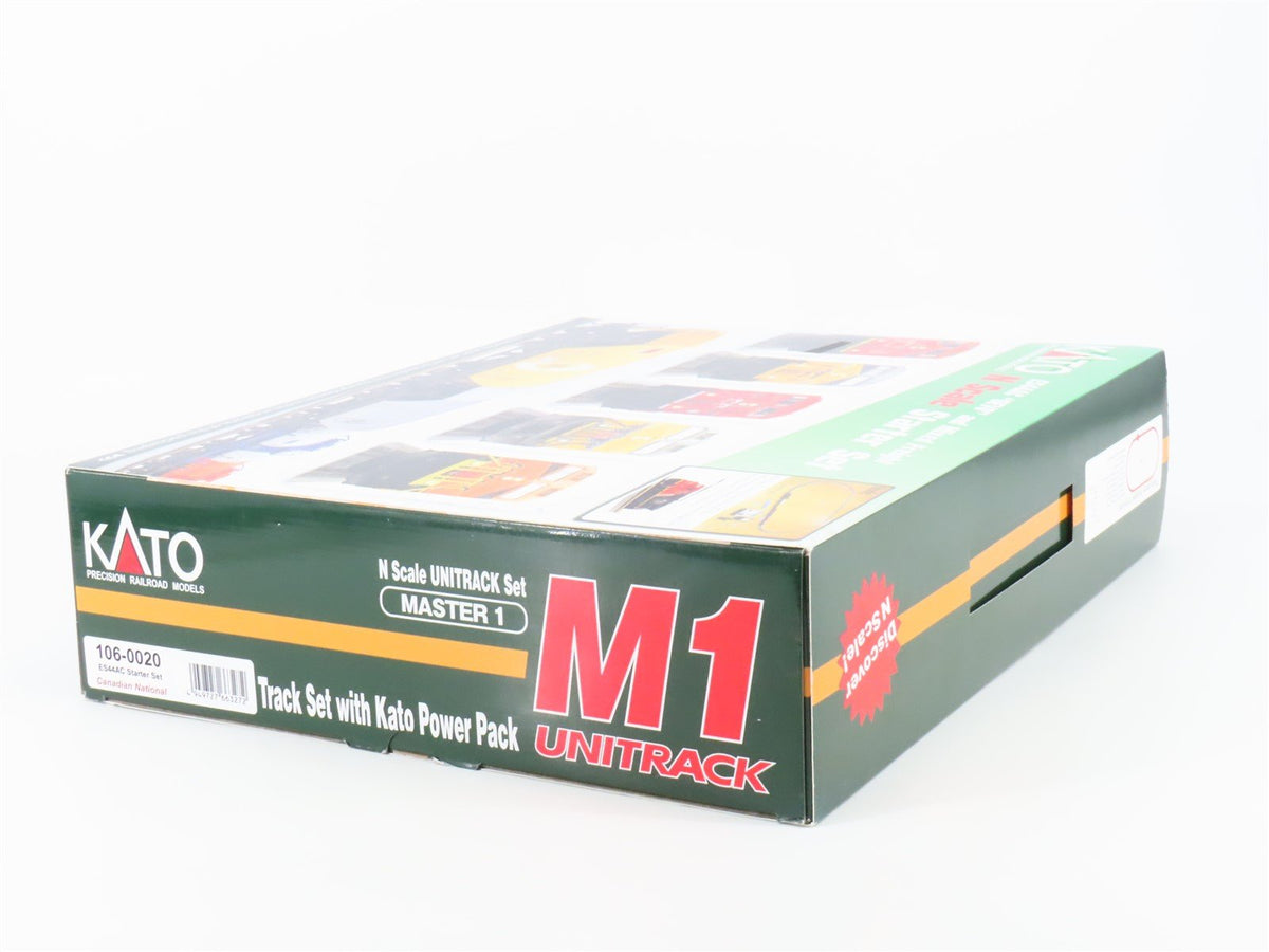 N Scale KATO 106-0020 Master 1 Basic Oval Track Set w/ CN ES44AC Diesel &amp; Cars
