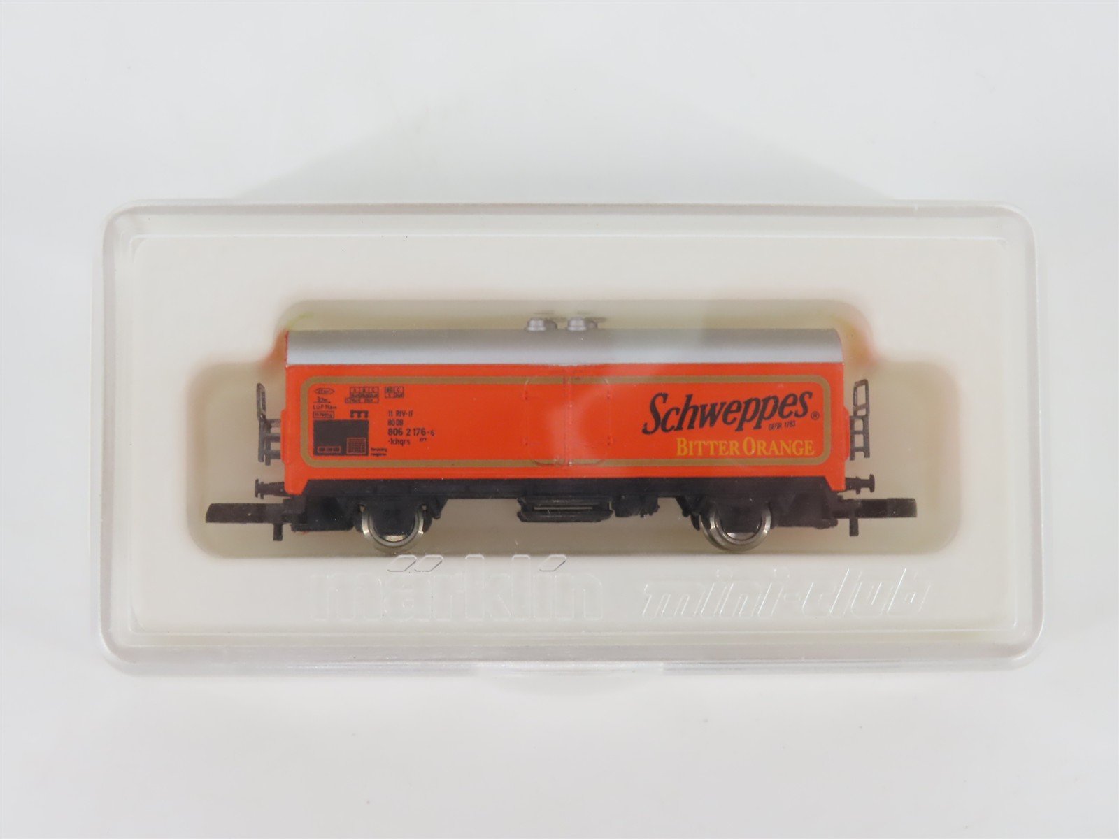 Z Scale Marklin Mini-Club DB Schweppes Bitter Orange Reefer