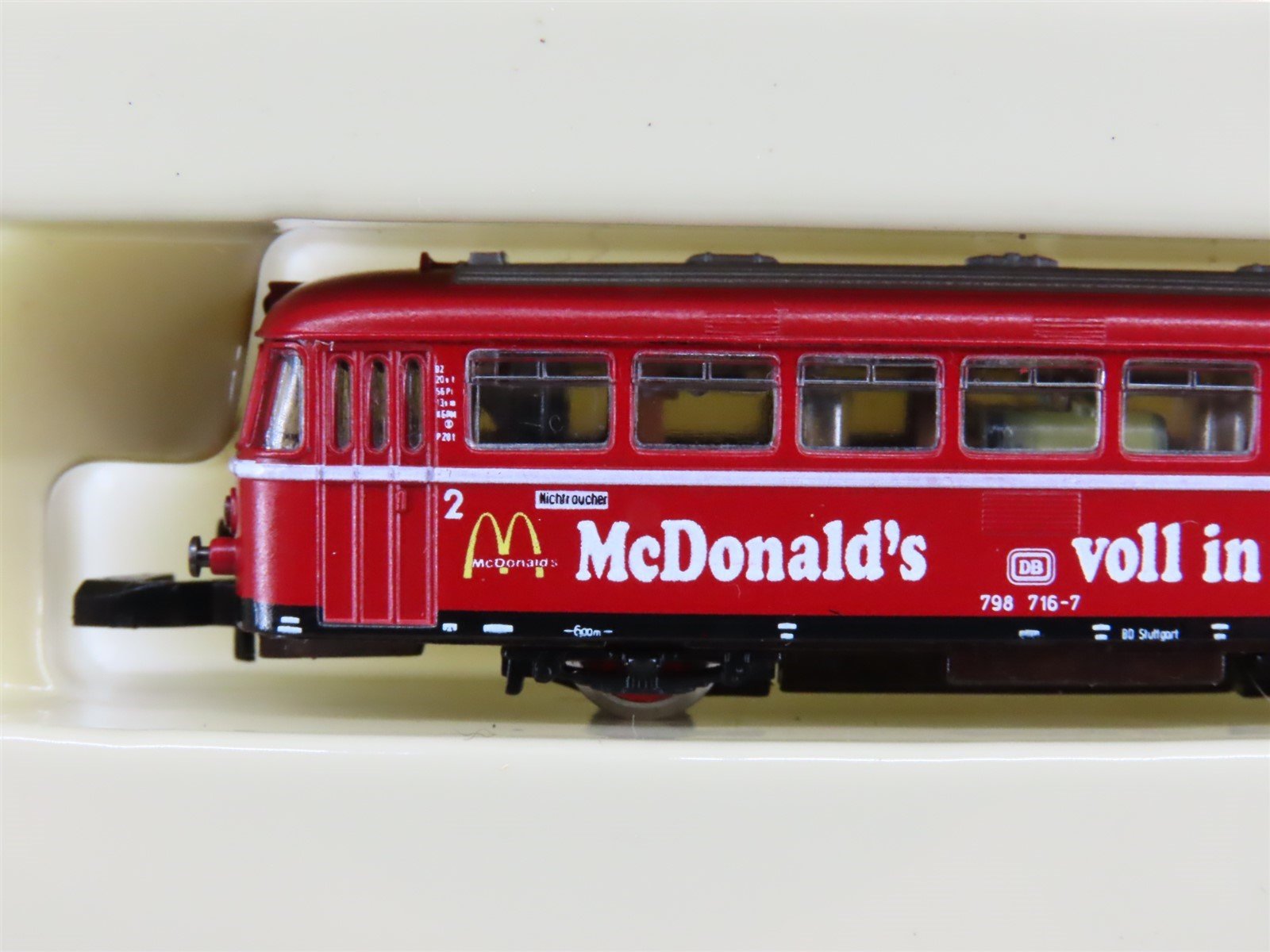 Z Scale Marklin 88175 DB Deutsche Bahn McDonalds Railbus Starter Set w/Track
