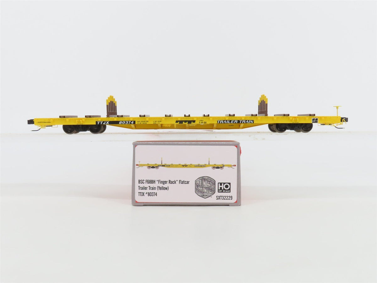 HO Scaletrains Rivet Counter SXT32229 TTJX Trailer Train Flat Car #80374