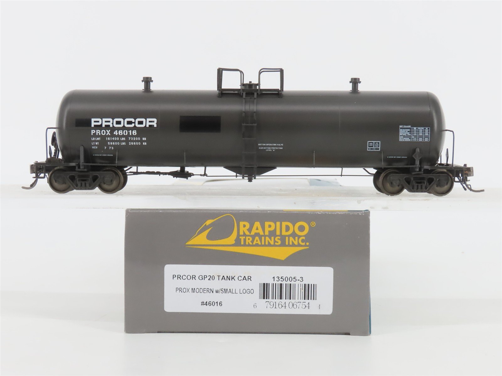 HO Scale Rapido 135005-3 PROX Procor Tank Car #46016