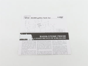 HO Scale Rapido 135005-3 PROX Procor Tank Car #46016