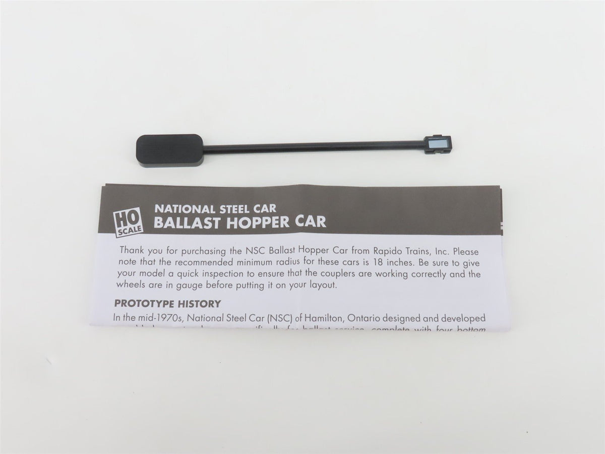HO Scale Rapido 158009A HZGX Herzog NSC Ballast 2-Bay Hopper #6359