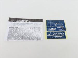HO Scale Rapido 138101A CR Conrail MOW Flat Car #62954