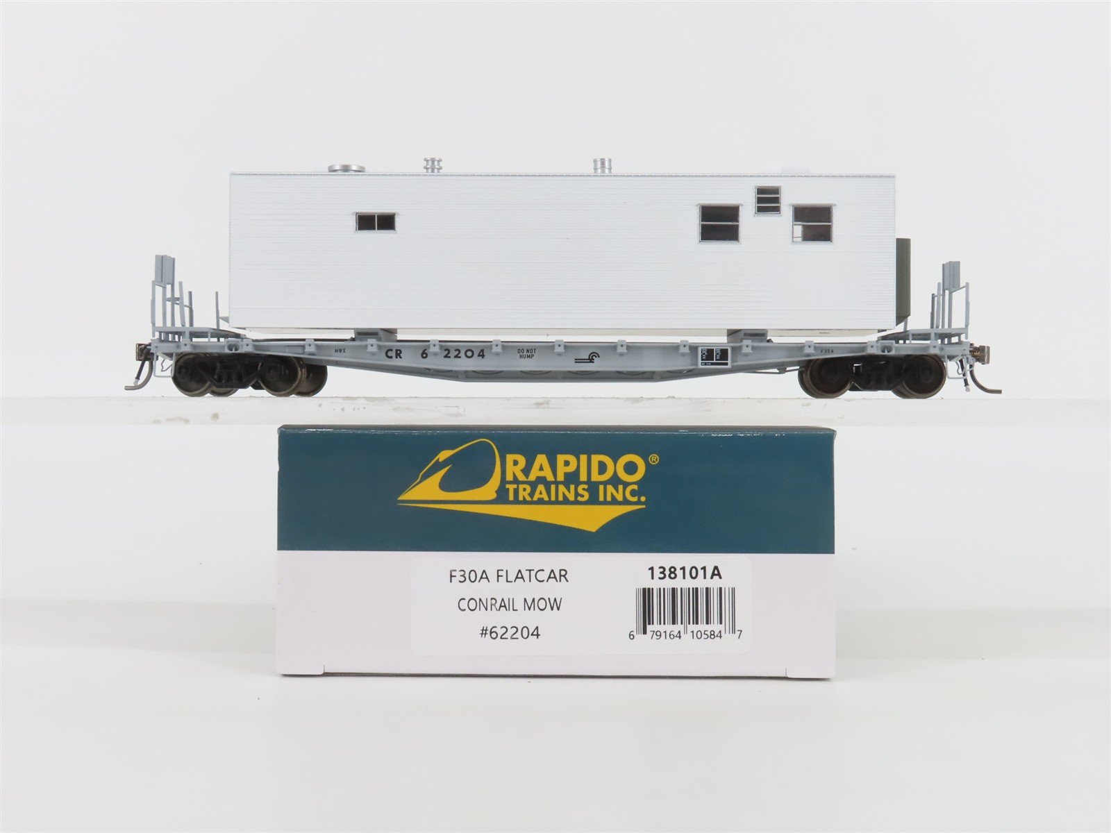 HO Scale Rapido 138101A CR Conrail MOW Flat Car #62204