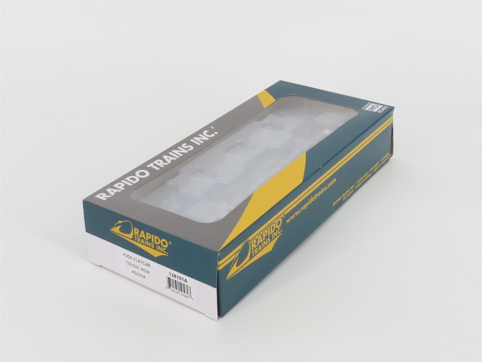 HO Scale Rapido 138101A CR Conrail MOW Flat Car #62204