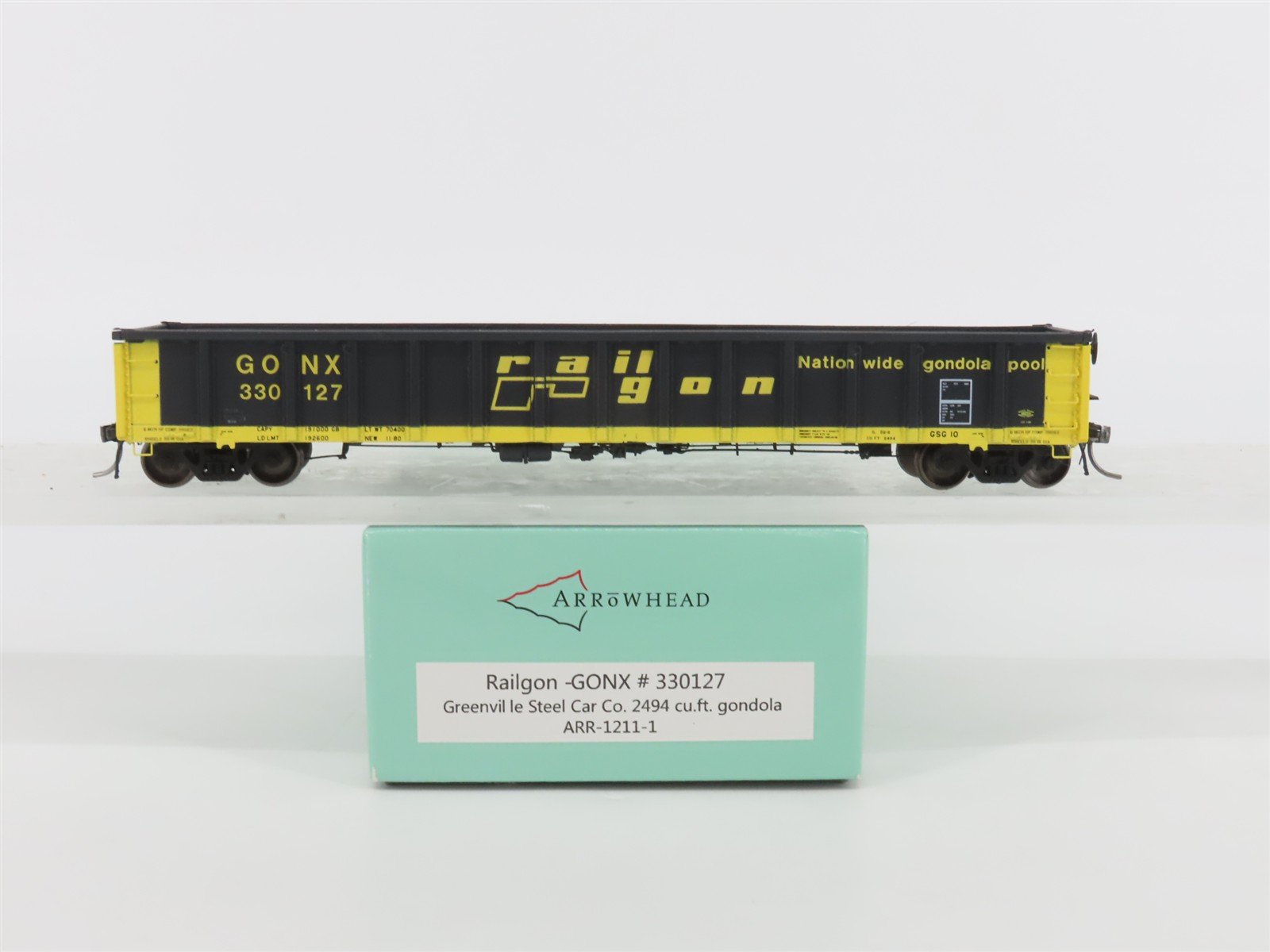 HO Scale Arrowhead ARR-1211-1 GONX Railgon Gondola #330127