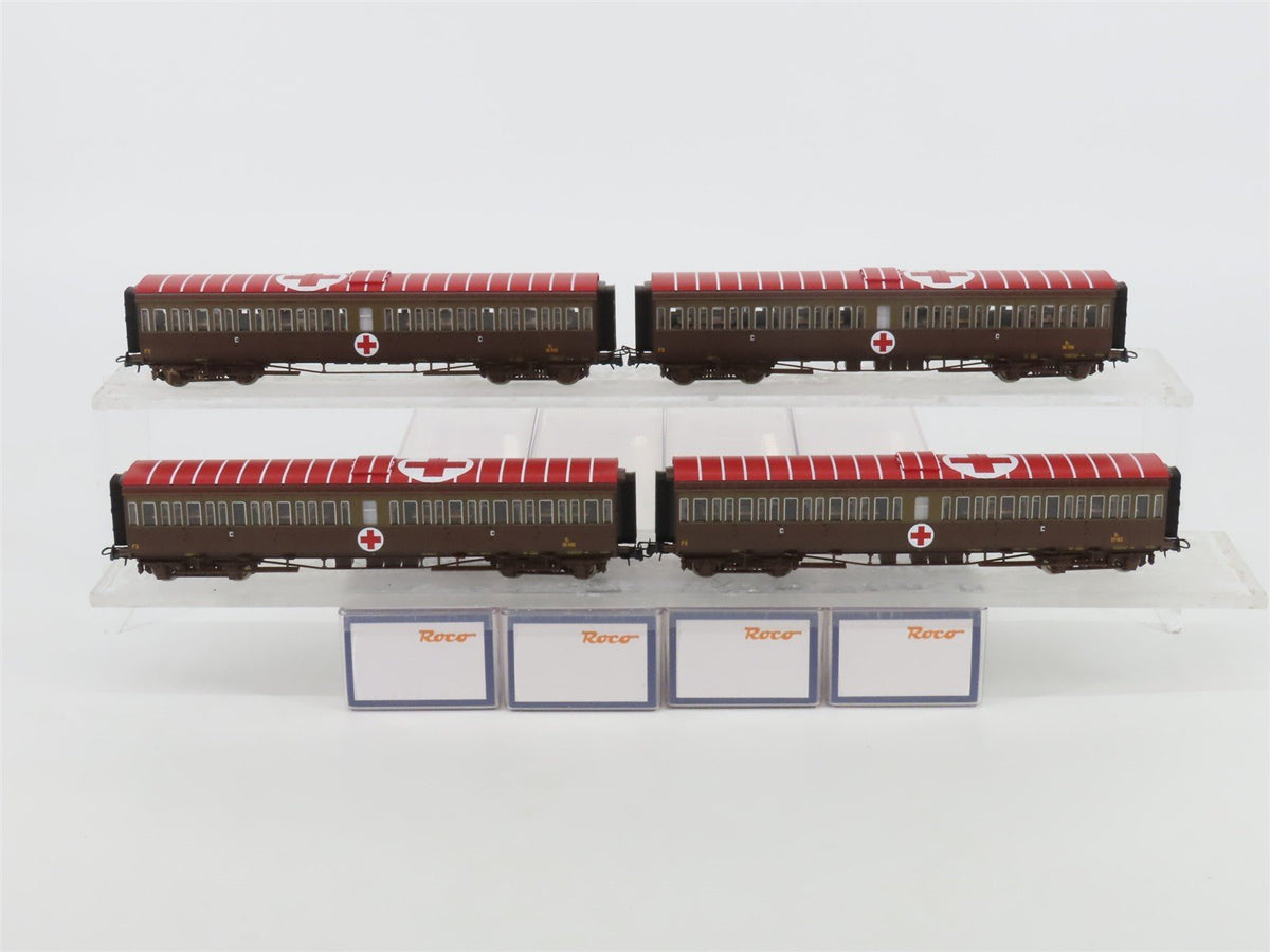 HO Scale Roco 74093 FS Hospital Train Passenger 4-Car Set