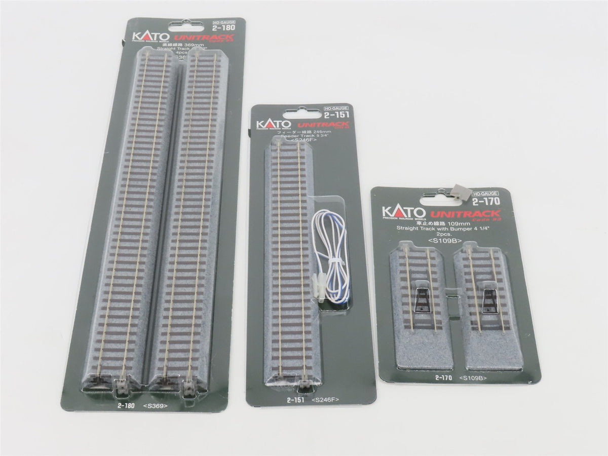 LOT of 7 HO Scale KATO Unitrack Code 83 Pieces