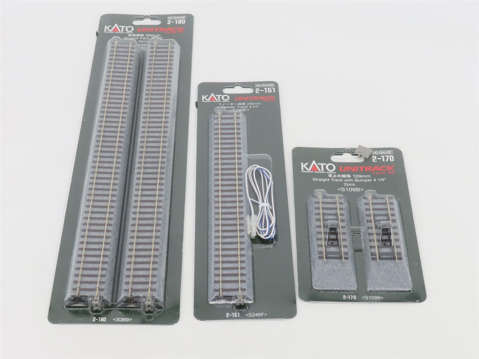 LOT of 7 HO Scale KATO Unitrack Code 83 Pieces