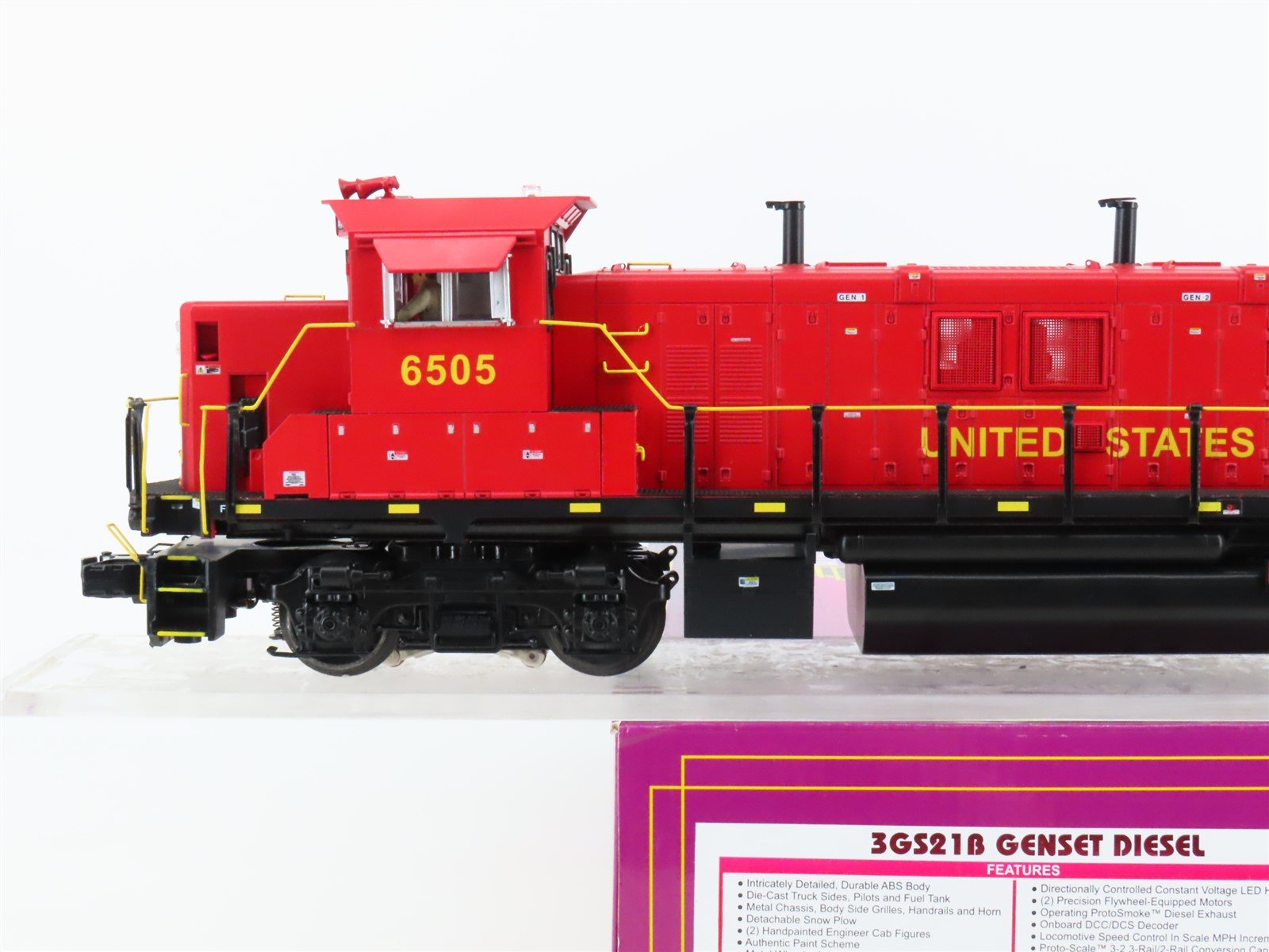 O Gauge 3-Rail MTH 20-21665-1 US Army 3GS21B Genset Diesel Loco #6505 w/ Sound