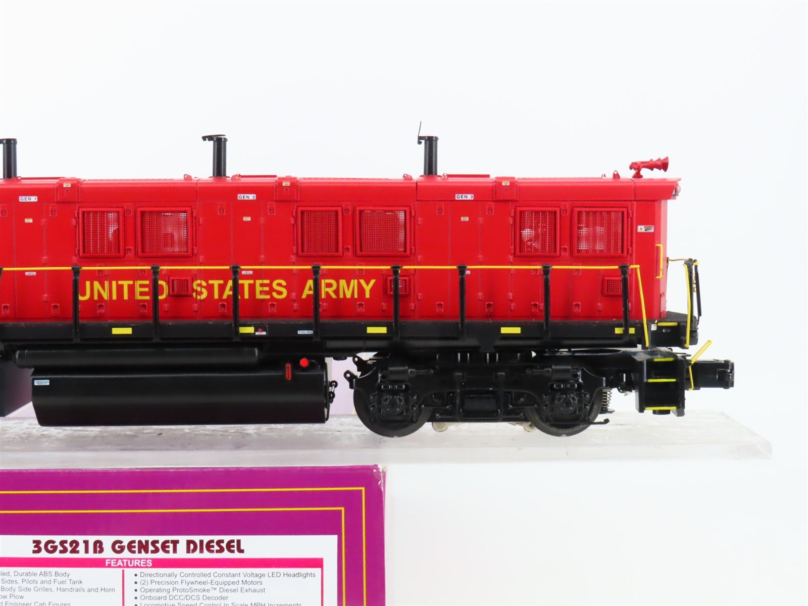 O Gauge 3-Rail MTH 20-21665-1 US Army 3GS21B Genset Diesel Loco #6505 w/ Sound