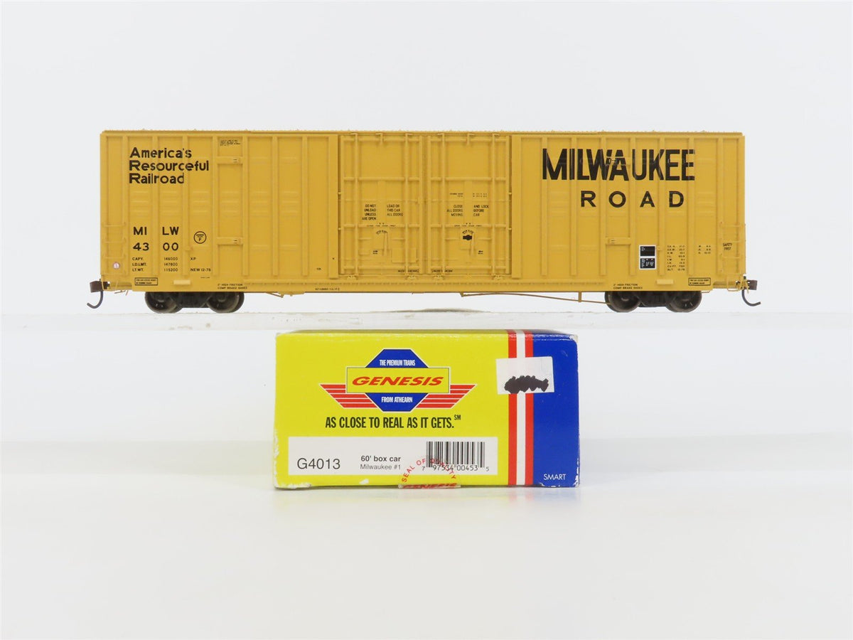 HO Scale Athearn Genesis G4013 MILW Milwaukee Road 60&#39; Box Car #4300