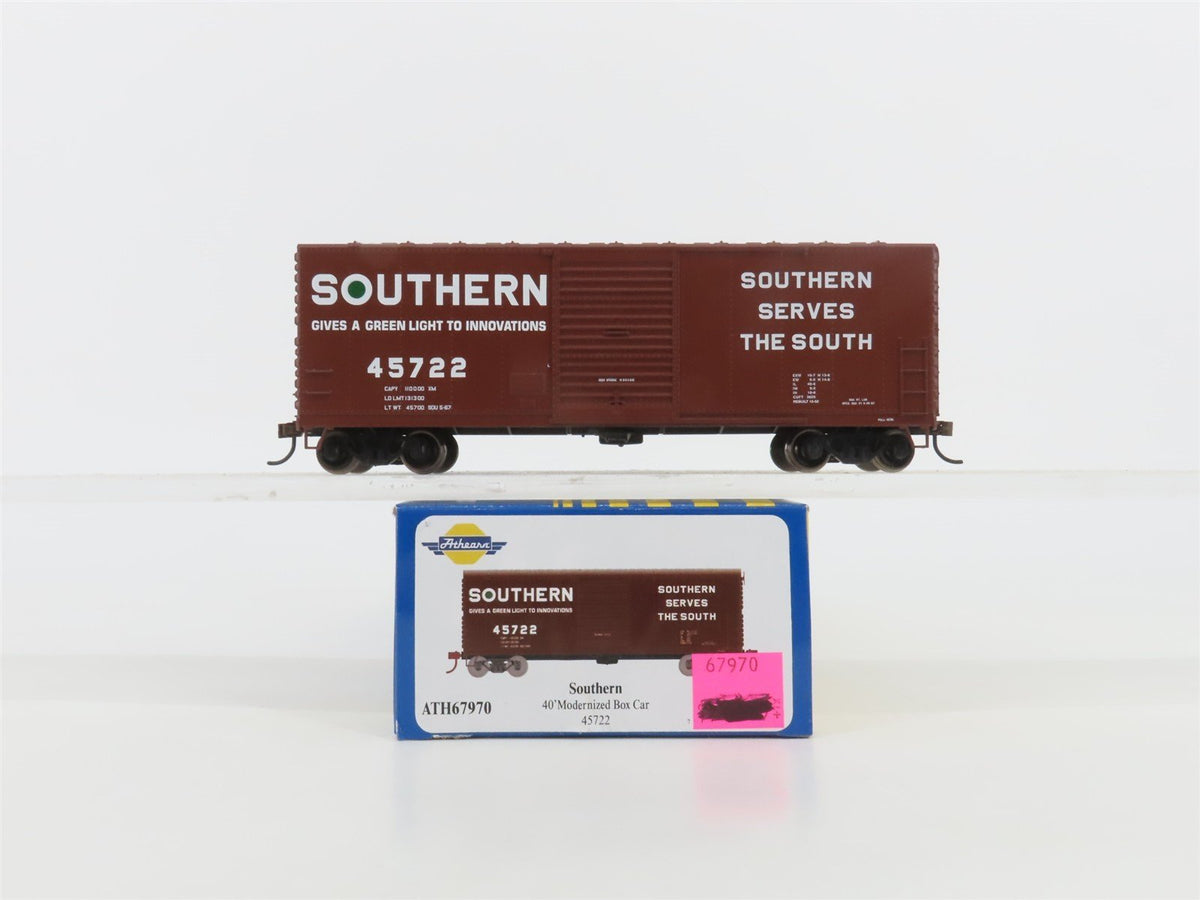 HO Scale Athearn ATH67970 SOU Southern 40&#39; Single Door Box Car #45722