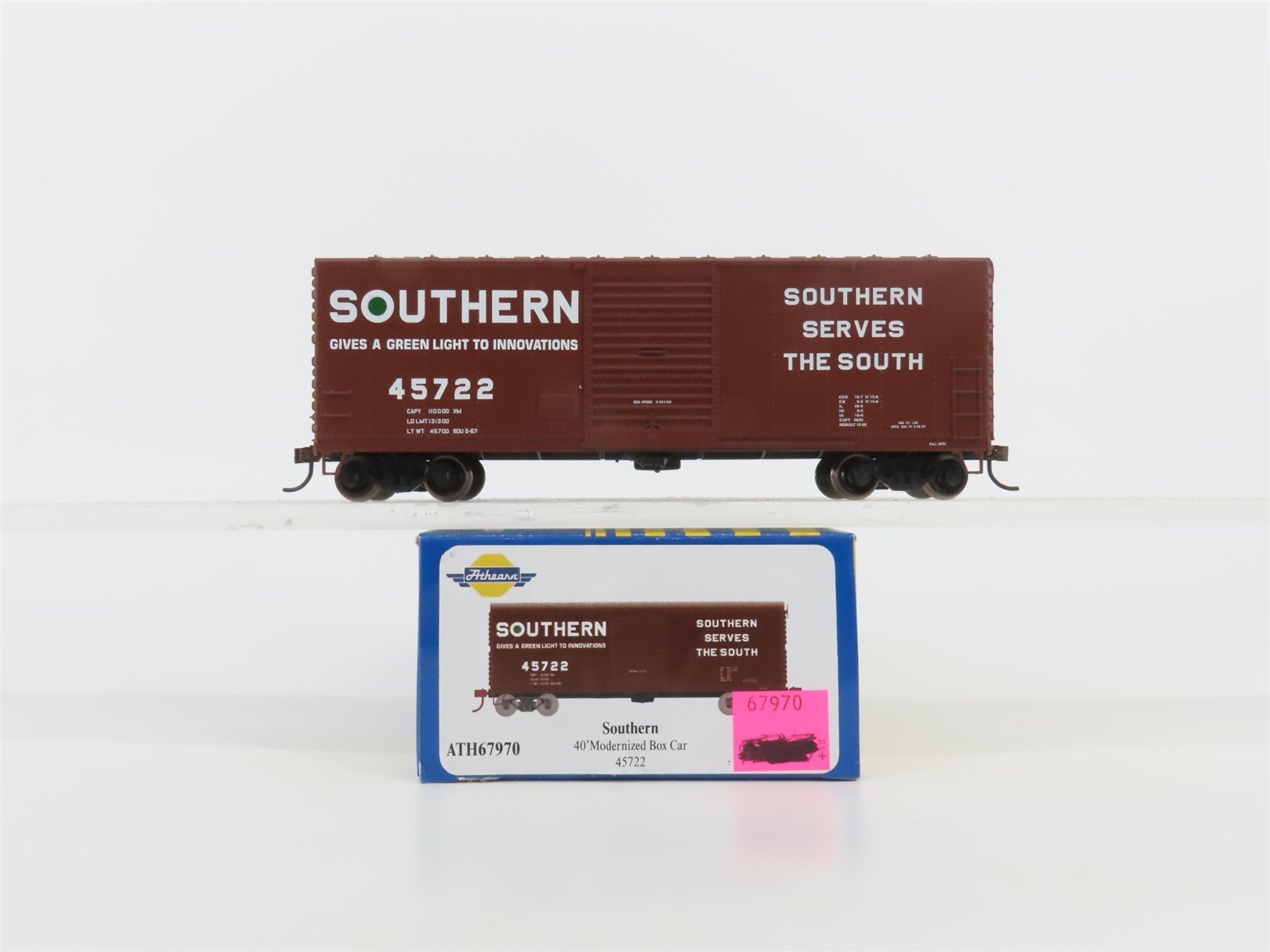 HO Scale Athearn ATH67970 SOU Southern 40' Single Door Box Car #45722