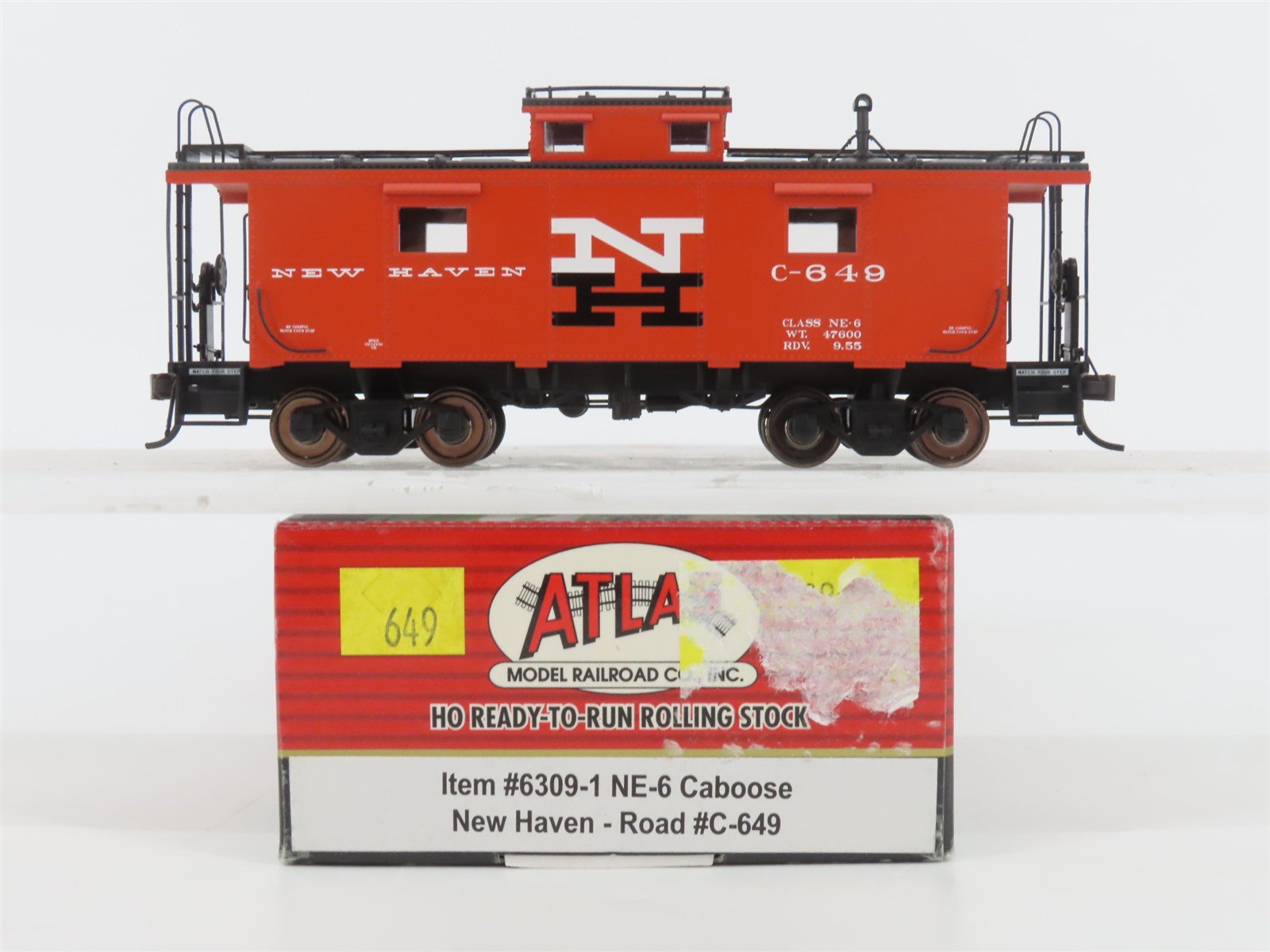HO Scale Atlas 6309-1 NH New Haven Railroad Caboose #C-649
