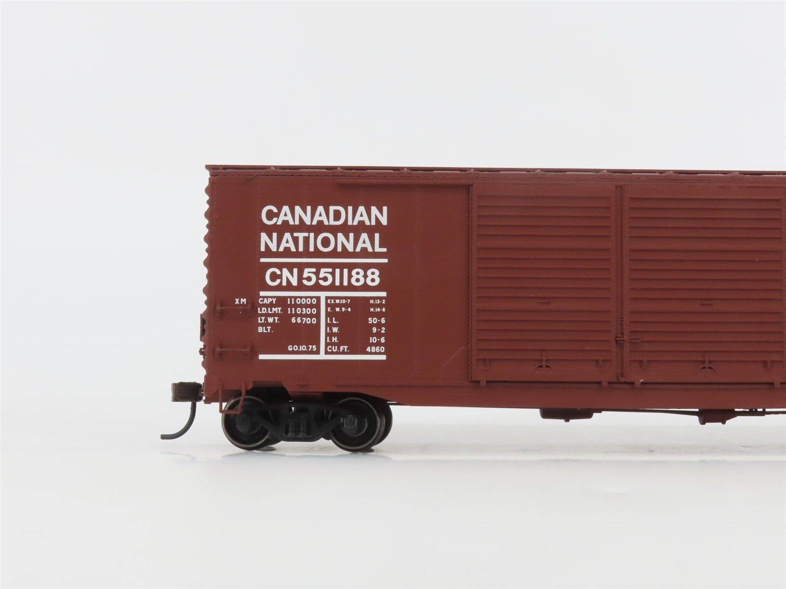 HO Scale Atlas 20002506 CN Canadian National 50' Double Door Box Car #551188