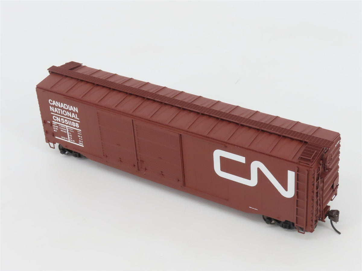 HO Scale Atlas 20002506 CN Canadian National 50&#39; Double Door Box Car #551188