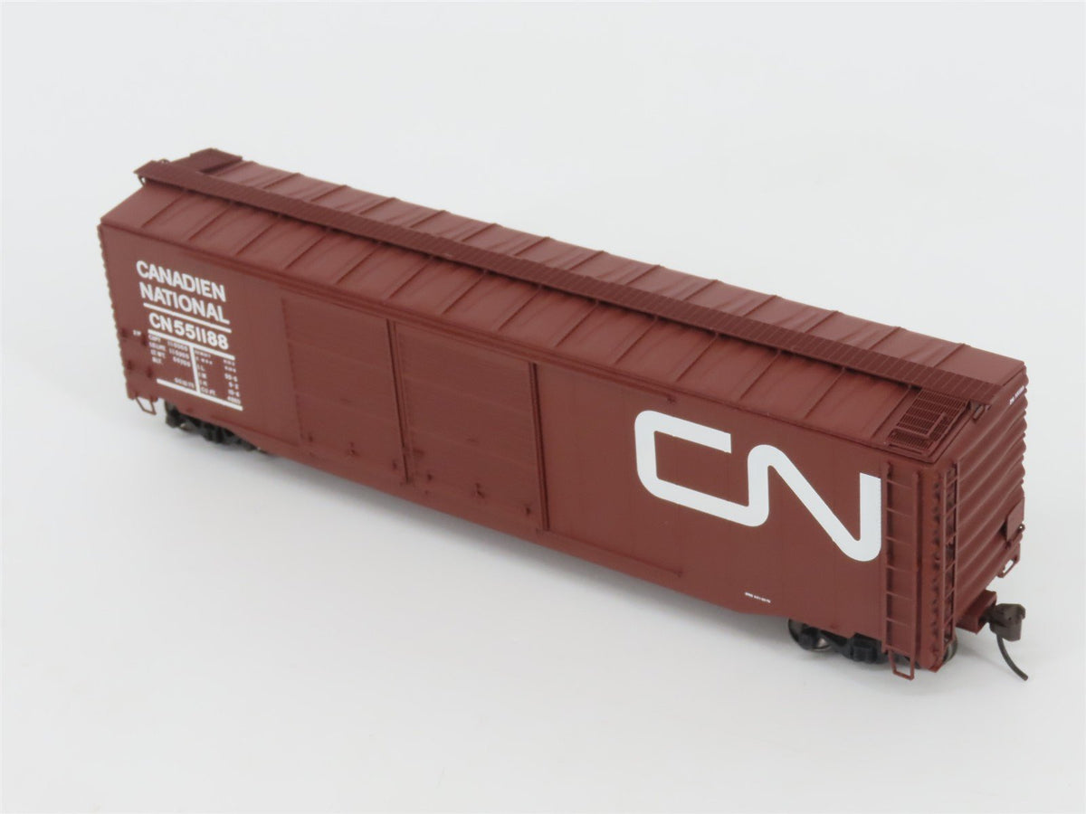 HO Scale Atlas 20002506 CN Canadian National 50&#39; Double Door Box Car #551188