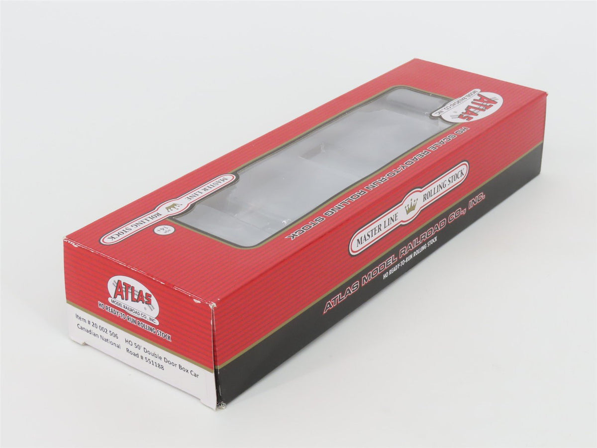HO Scale Atlas 20002506 CN Canadian National 50&#39; Double Door Box Car #551188