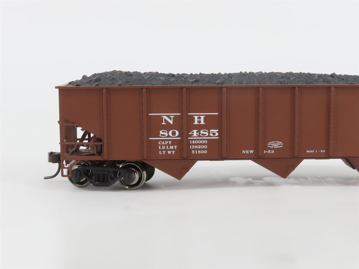 HO Scale Atlas Trainman 1193 NH New Haven Railroad 3-Bay Hopper #80485 w/ Load