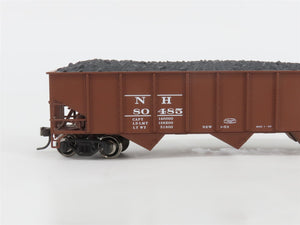 HO Scale Atlas Trainman 1193 NH New Haven Railroad 3-Bay Hopper #80485 w/ Load