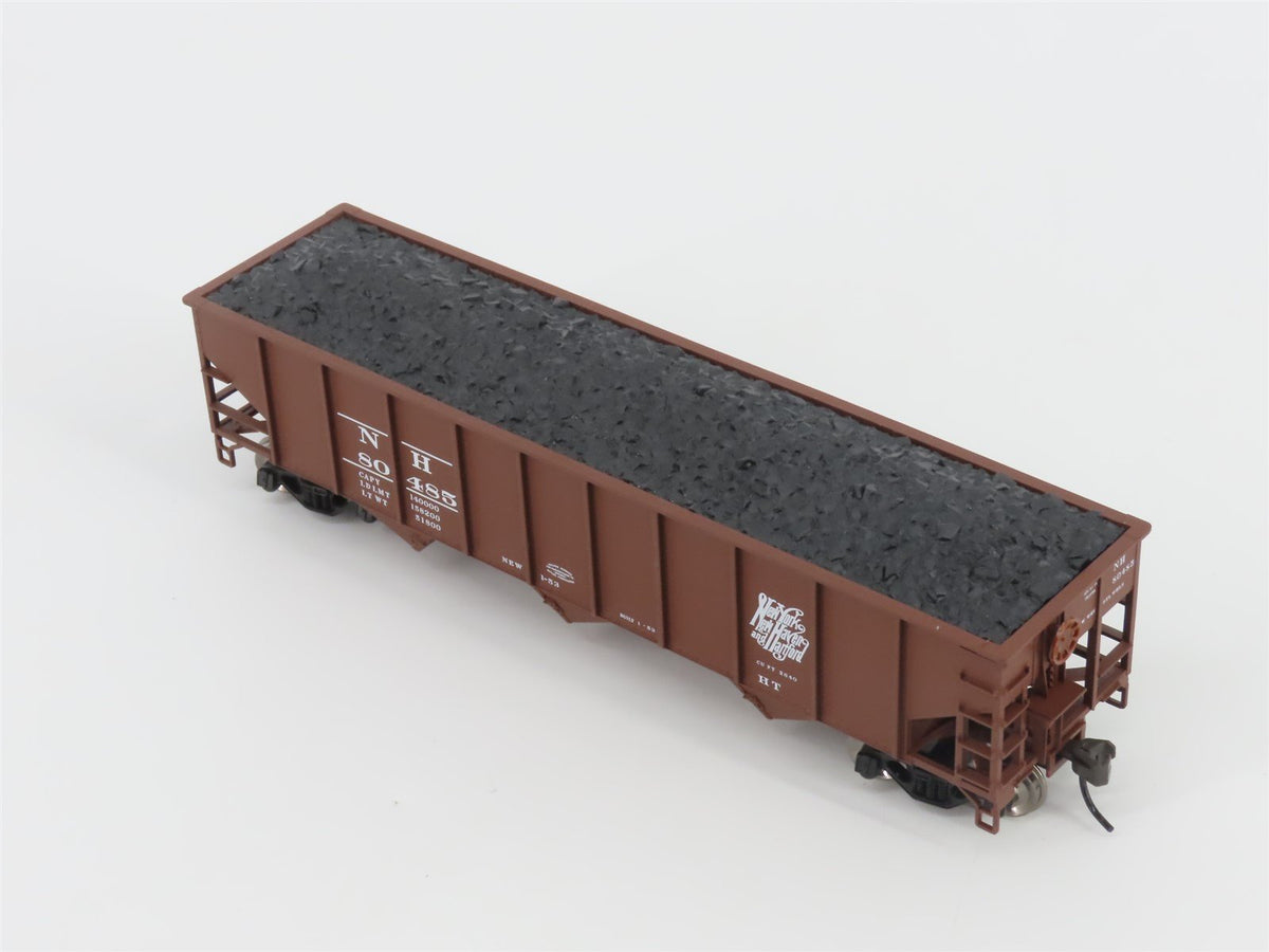 HO Scale Atlas Trainman 1193 NH New Haven Railroad 3-Bay Hopper #80485 w/ Load