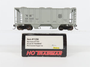 HO Scale Atlas Trainman 11296 NH New Haven Railroad 2-Bay Covered Hopper #117047