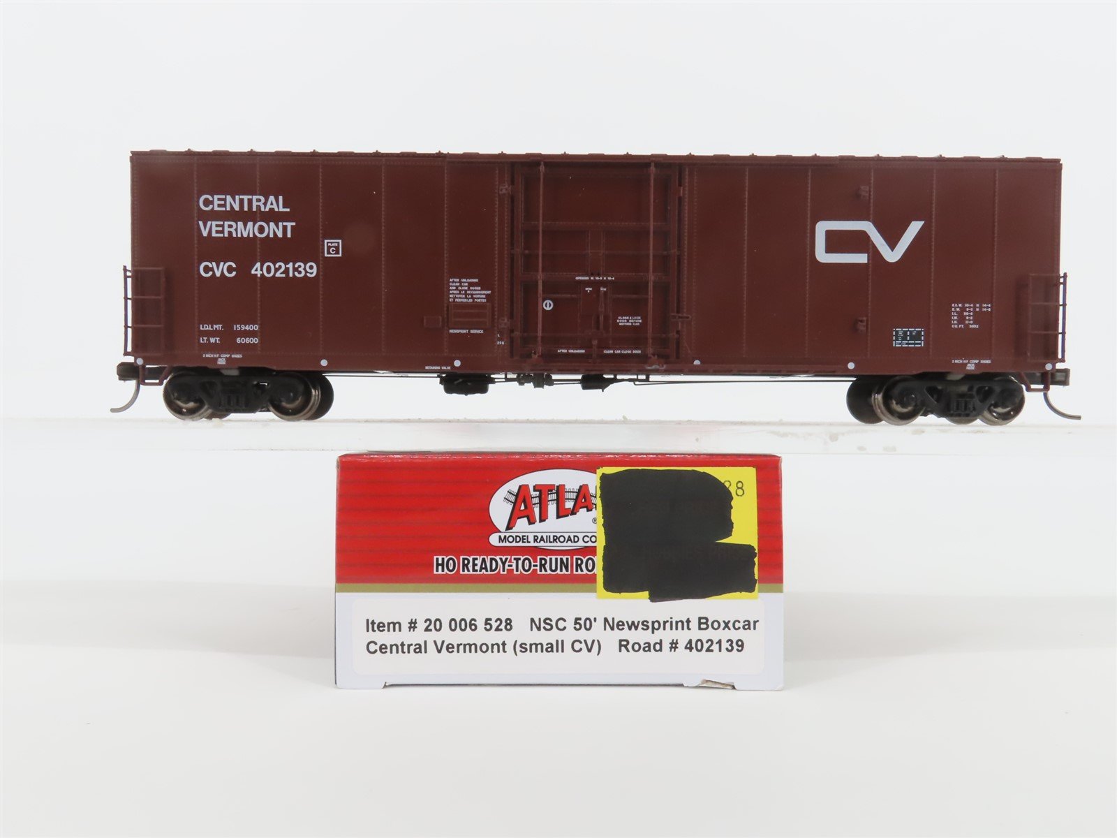 HO Scale Atlas 20006528 CVC Central Vermont 50' Newsprint Box Car #402139