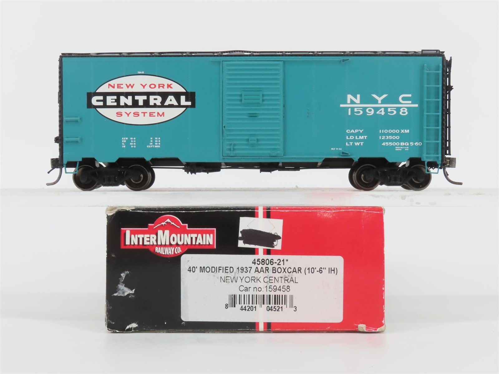 HO Scale InterMountain 45806-21* NYC New York Central 40' Box Car #159458