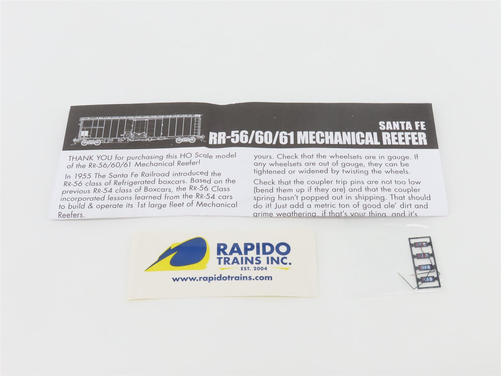 HO Scale Rapido 156008A SFRD Santa Fe All The Way Mechanical Reefer #2213