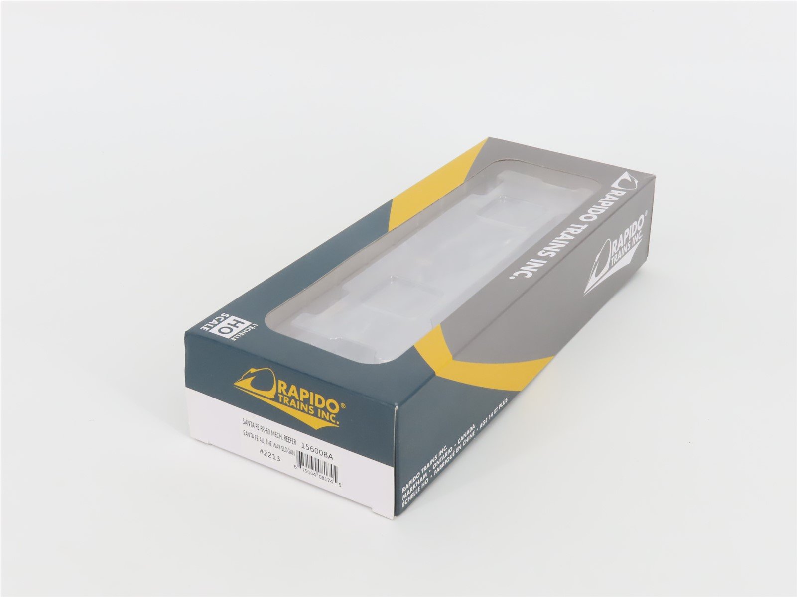 HO Scale Rapido 156008A SFRD Santa Fe All The Way Mechanical Reefer #2213