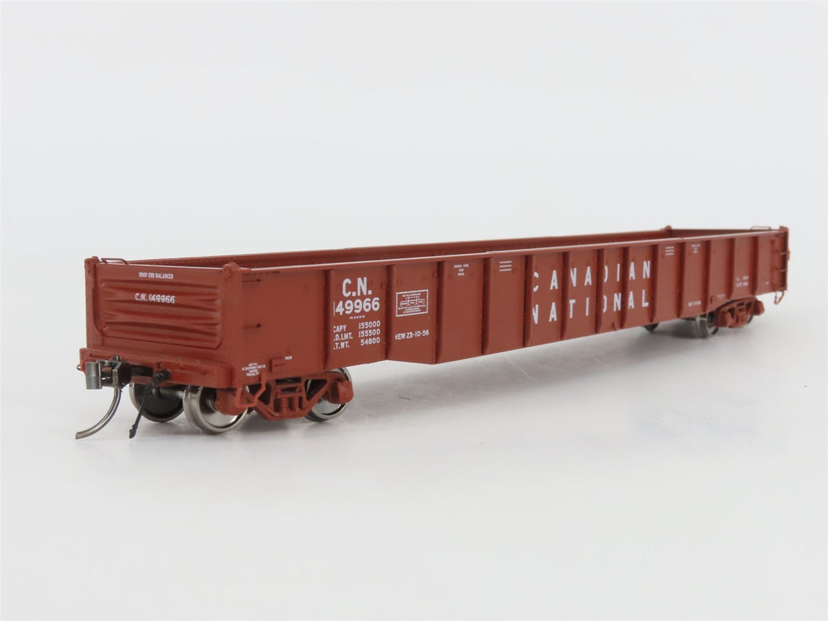 HO Scale Rapido 50049A CN Canadian National 52&#39; 6&quot; Mill Gondola #149966