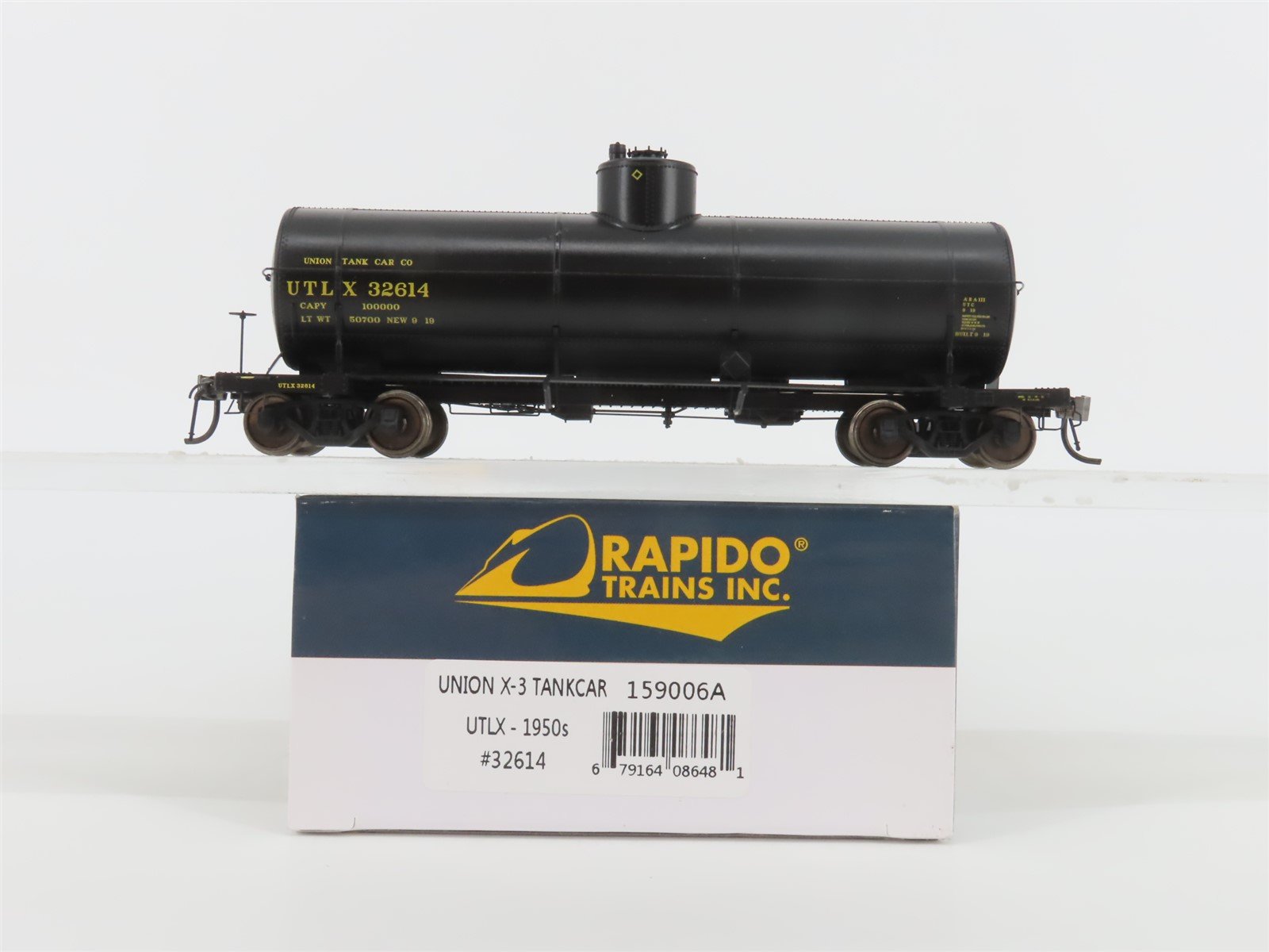 HO Scale Rapido 159006A UTLX Union Single Dome Tank Car #32614