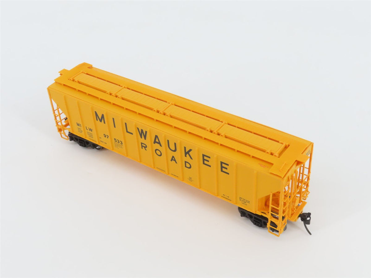 HO Scale PROTO 2000 23779 MILW Milwaukee Road 3-Bay Covered Hopper #97533
