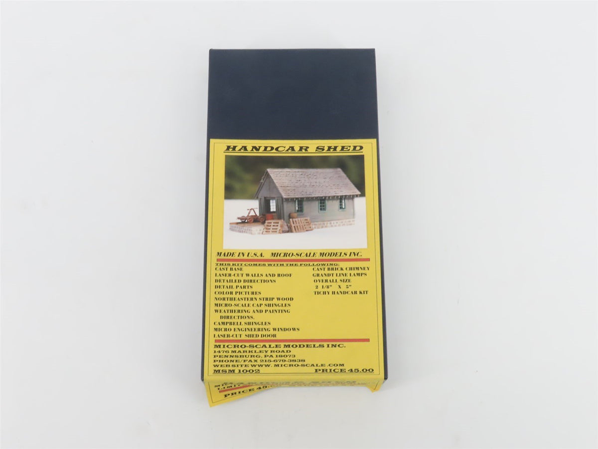 HO 1/87 Micro-Scale Models Kit MSM1002 Handcar Shed